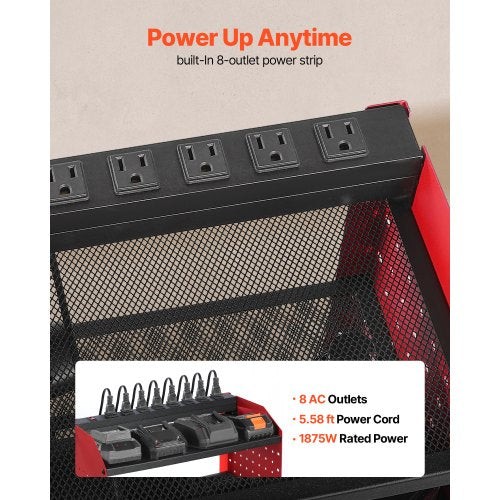 Power Tool Organizer with Charging Station 3Layer Drill Storage Rack