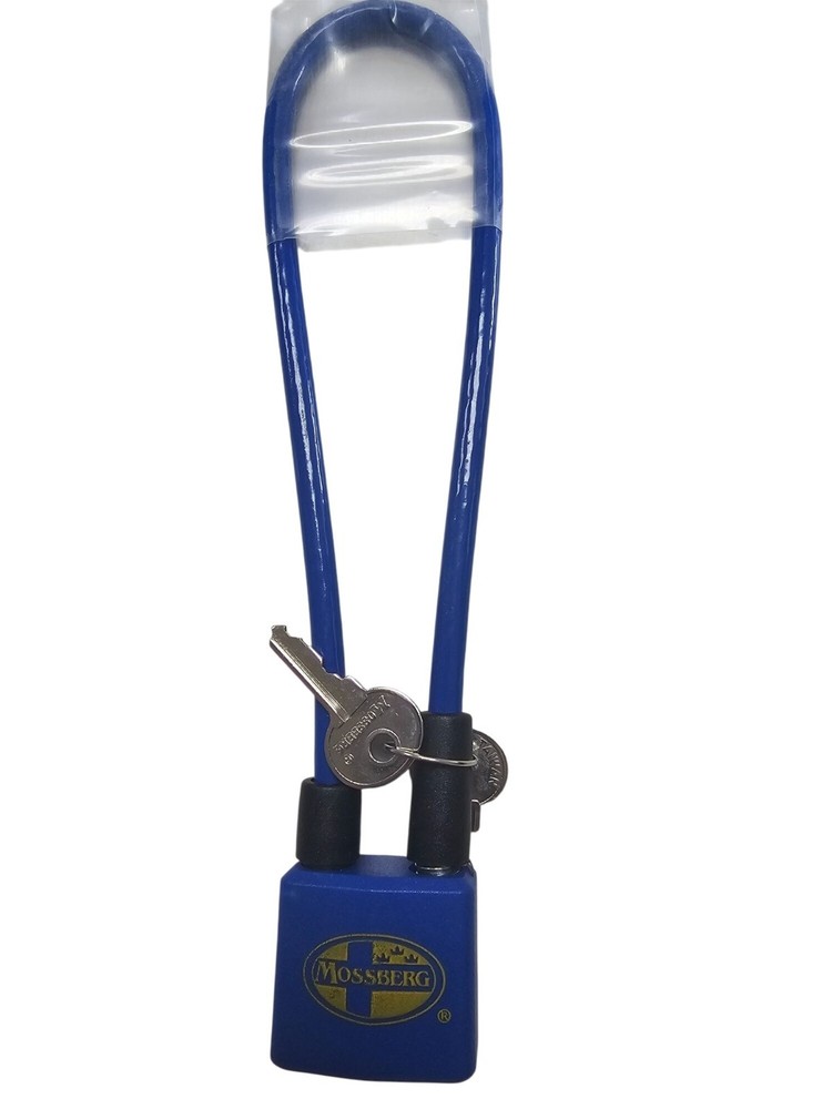 Mossberg Cable Gun Lock W/ 2 Keys Durable Security Blue