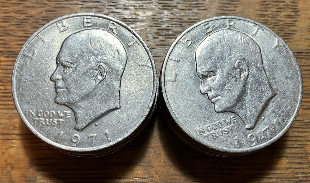 1971D Eisenhower US Dollar Coins