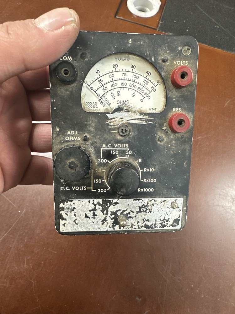 Vintage IBM Voltmeter OHM Meter Model MT-7 Multimeter Untested Rare