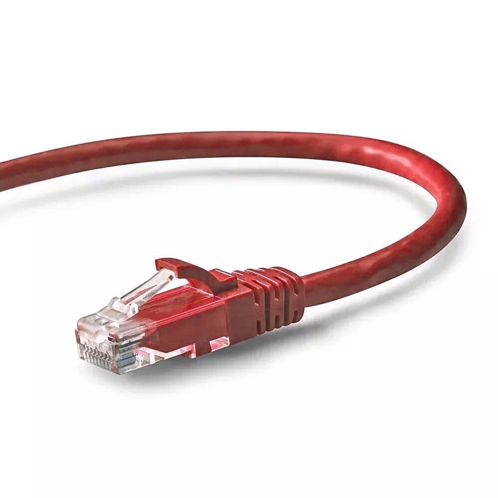 CAT6 Red Ethernet Patch Cable RJ45 550Mhz UTP 1FT- 10FT Multipack