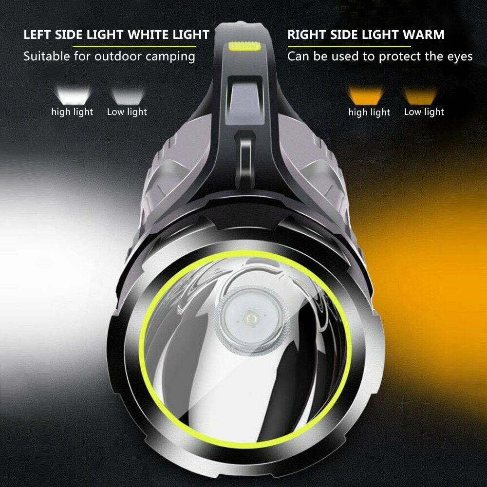 Most Powerful 80000LM LED Searchlight Flashlight Handle Spotlight Torch