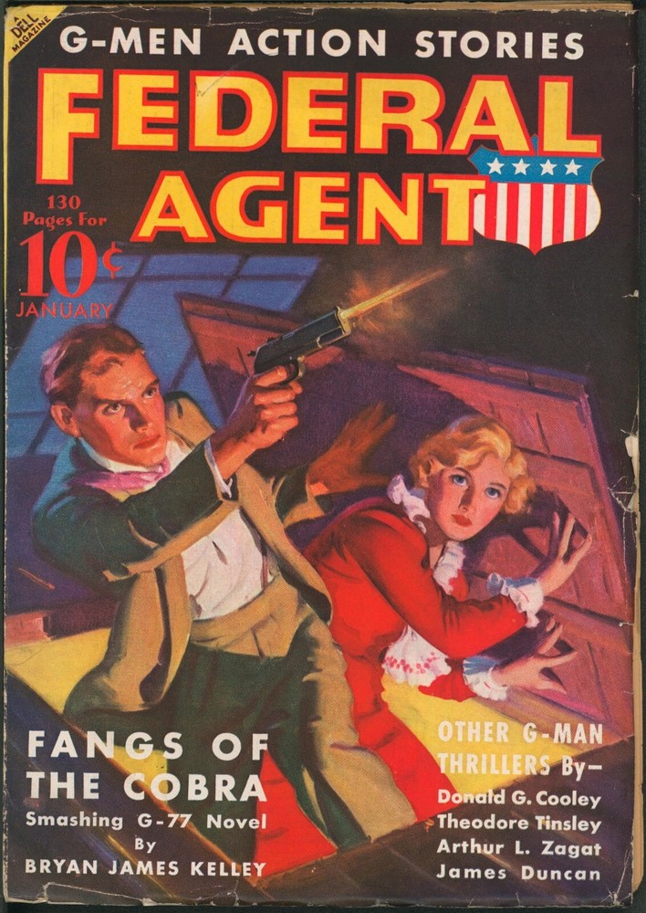 Federal Agent 1937 January .    Pulp