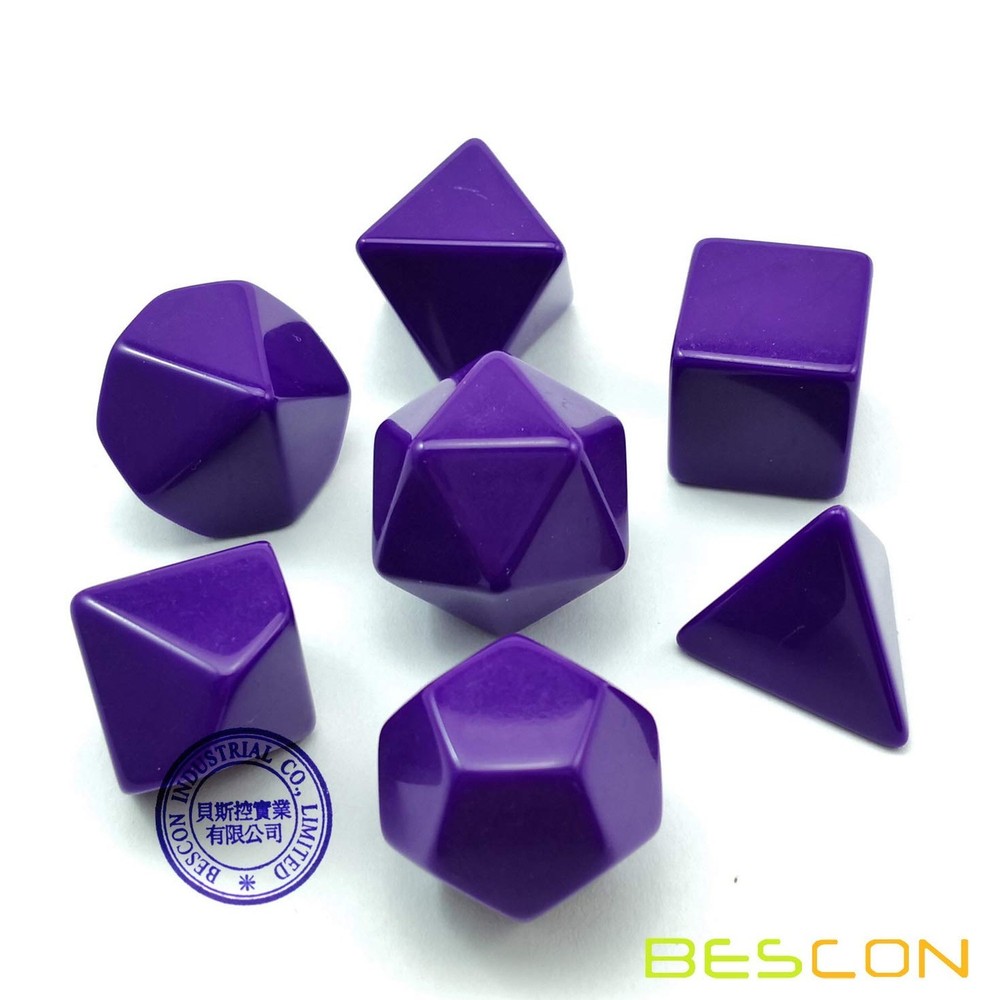 Bescon Blank Polyhedral RPG Dice 35pcs Assorted Colors Set, Solid Colors in C...
