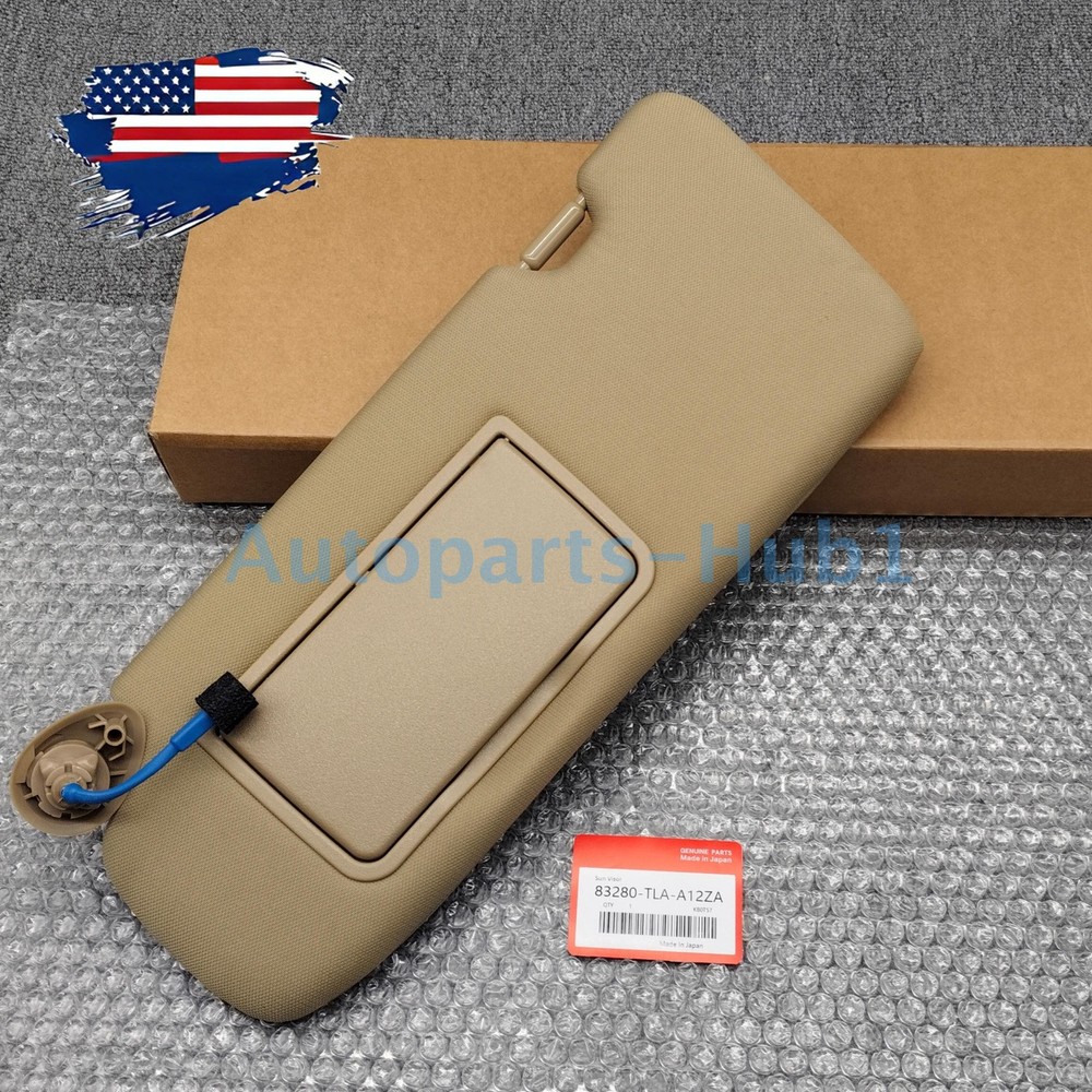 Beige Front Left Driver Side Sun Visor For 2017-22 Honda CR-V W/Mirror Light