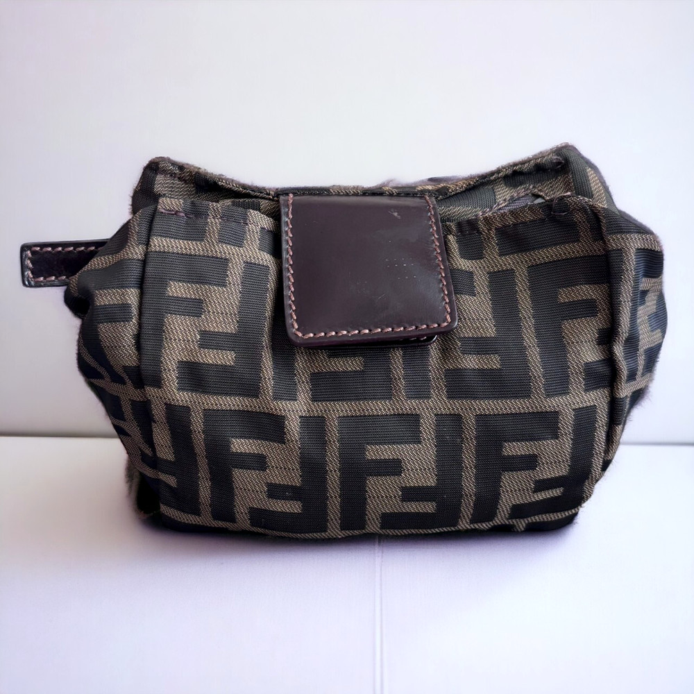 Fendi Zucca Pouch Accesary Purse Authentic