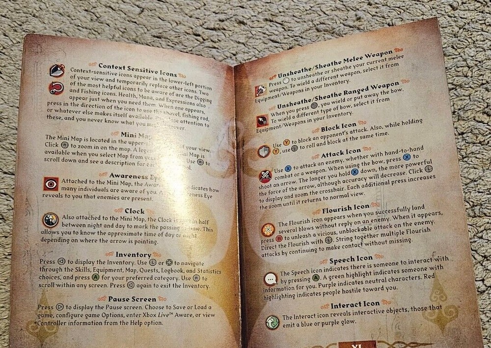 Fable XBOX Manual
