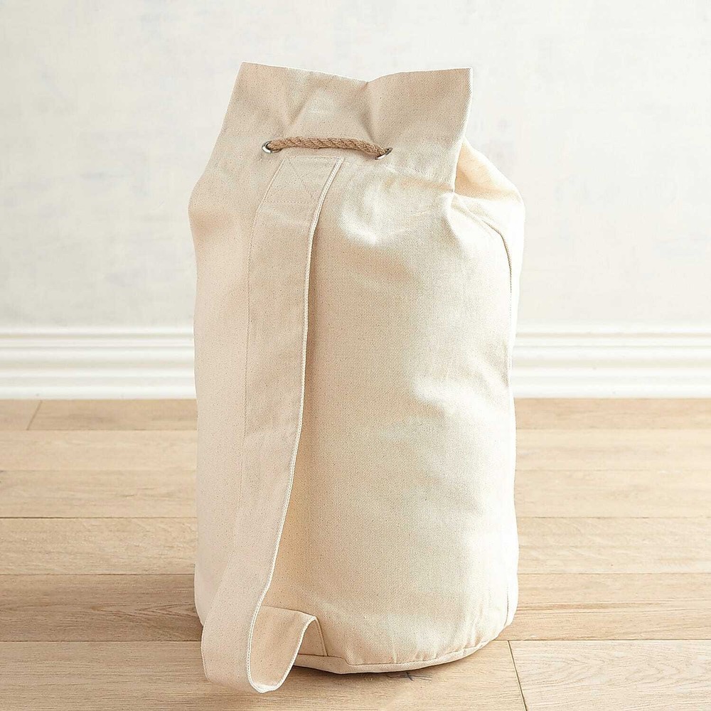 Wash Dry Fold Repeat Canvas Laundry Bag pier 1 import
