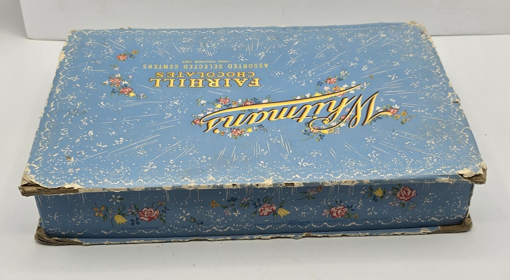 VTG Whitman’s Fairhill Chocolates Empty Box Assorted Selected Centers 2 lb Box
