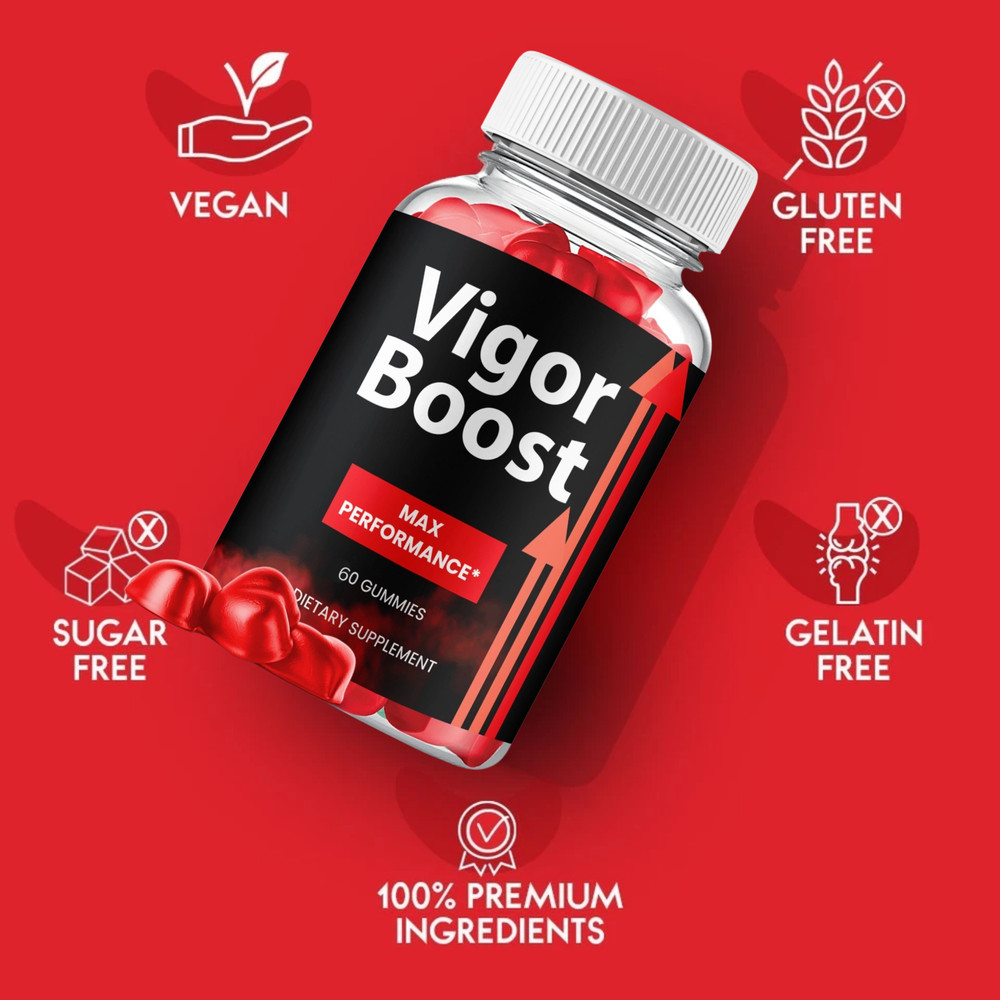 (5 Pack) Vigor Boost Gummies, Max Strength Formula Supplement - 300 Gummies
