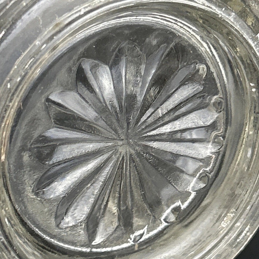 Anchor Hocking Clear Glass Pitcher Starburst Pattern Handle Spout Small Server