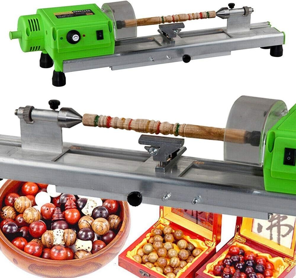 Compact Mini Wood Lathe with Variable Speed Control for DIY Woodworking