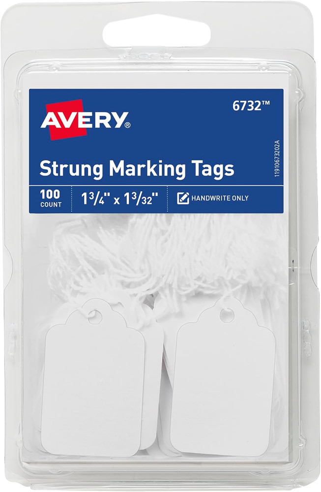 Strung Marking Tags with String Attached, Gift Tags with String Attached, 1.75 X