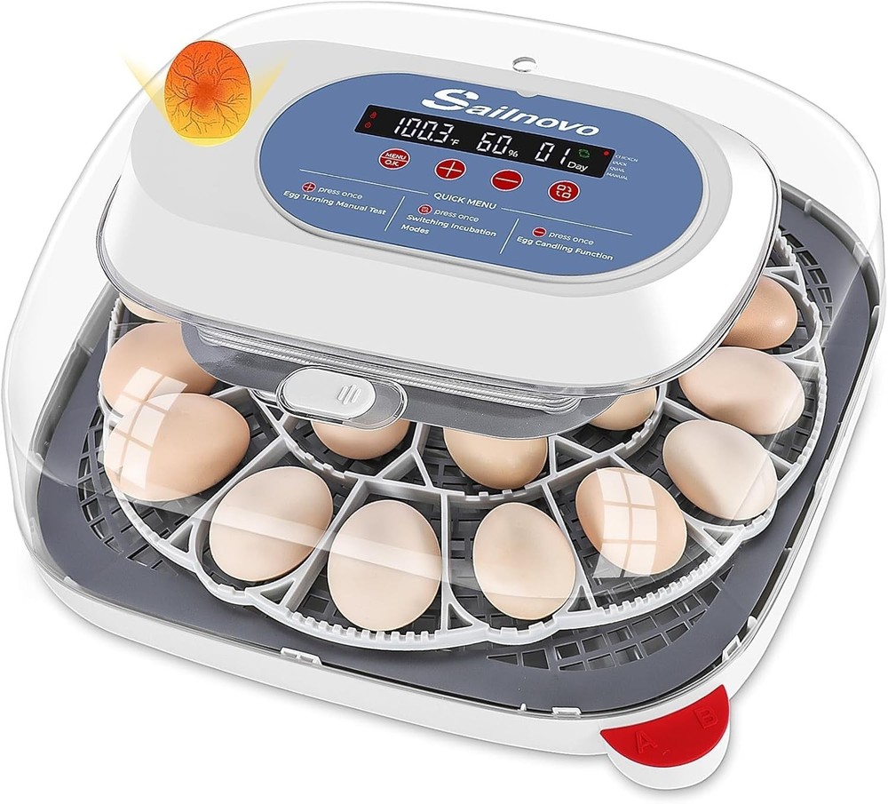 24 Egg Incubators for Hatching Eggs - Automatic Temperature Control and Egg