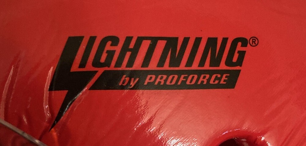ProForce Lightning Sparring Headgear, Red XL With ProForce II Clear Face Shield