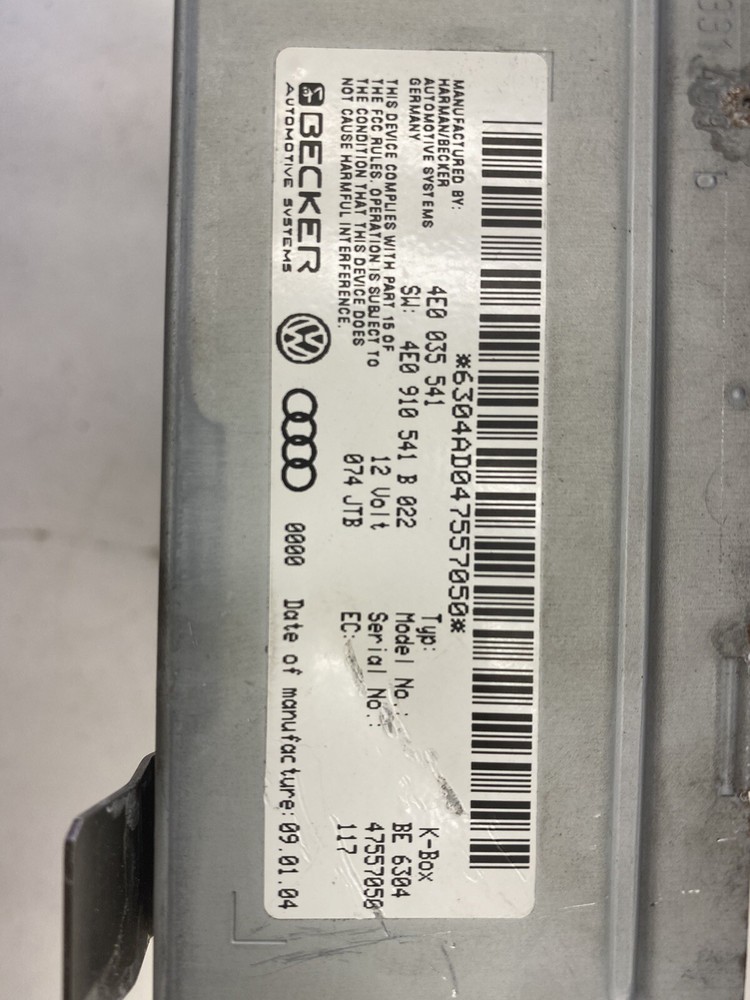 2004 Audi A8 L Radio Navigation Receive Module 4E0 035 541