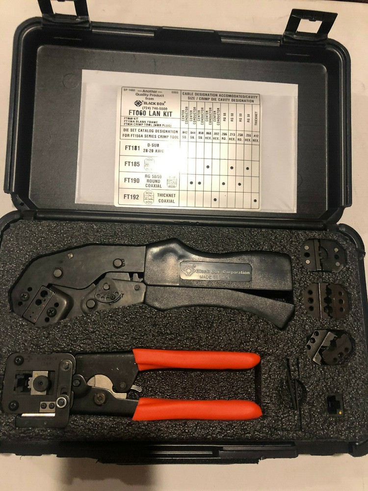 Black Box FT 060 Lan Tool Kit 100 Crimpers