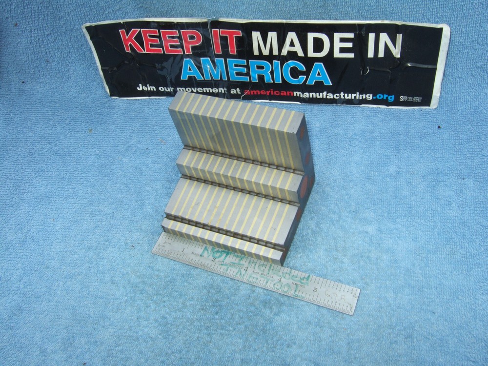 ANGLE PLATE PRECISION MAGNETIC TRANSFER BLOCK 3X3X3 STEPPED TOOLMAKER G. SCHERR