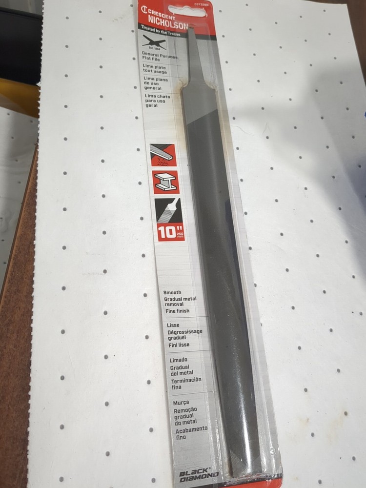 NICHOLSON American-Pattern File: 10" Long, Flat, Double 03732NN
