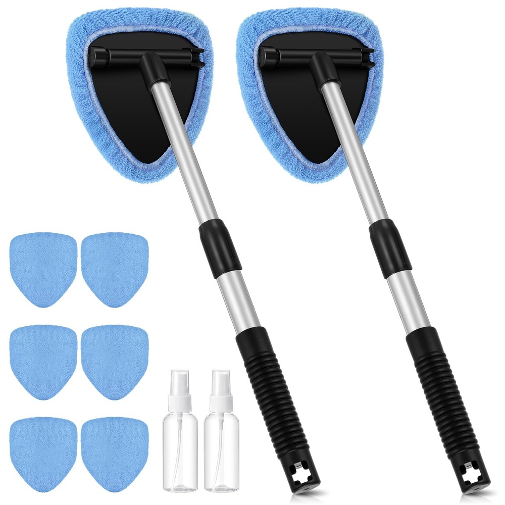 Baderke 10 Pcs Windshield Cleaner Tool Car Window Cleaning Light Blue