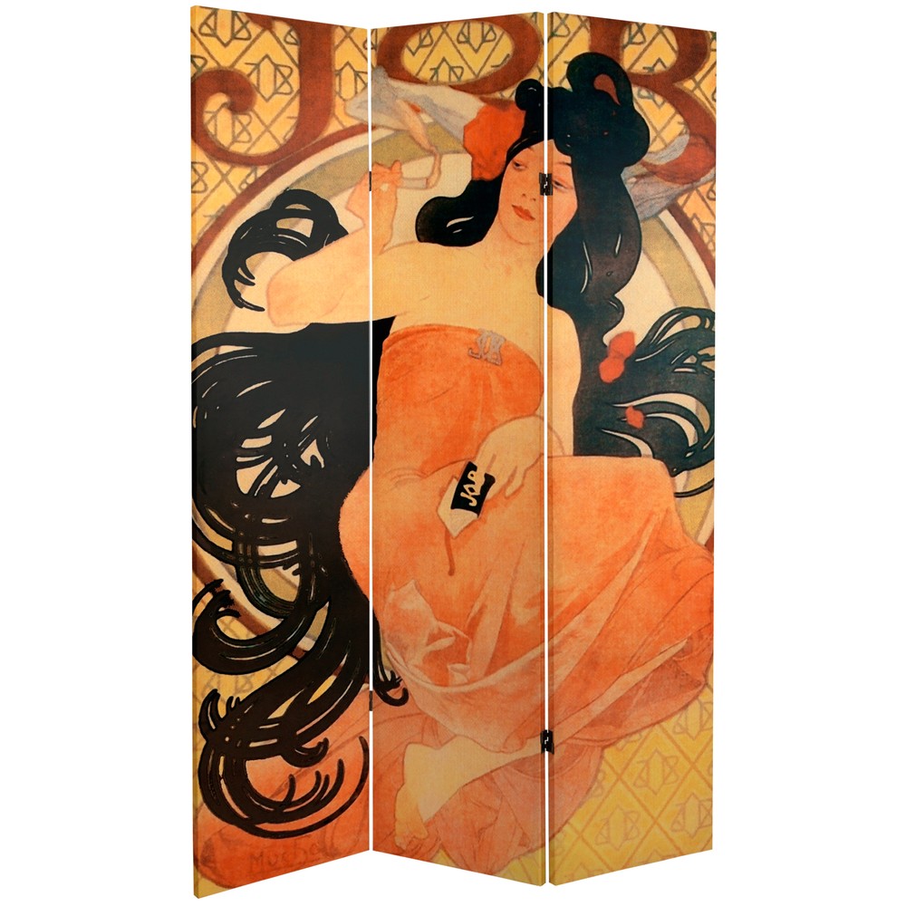 6 ft. Tall Double Sided Confections Canvas Room Divider
