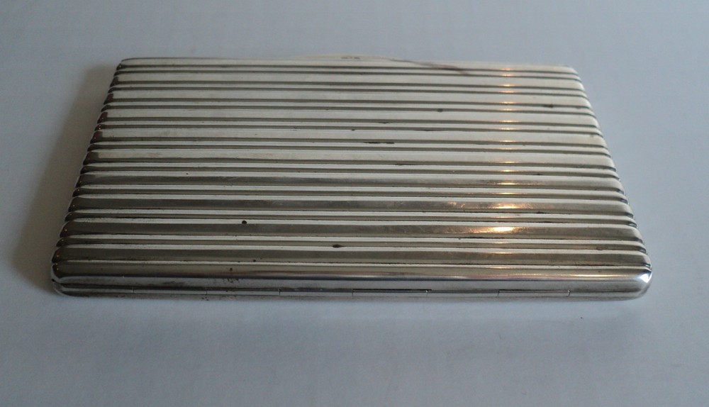 Art Deco Sterling Silver Cigarette Case, 195 grams