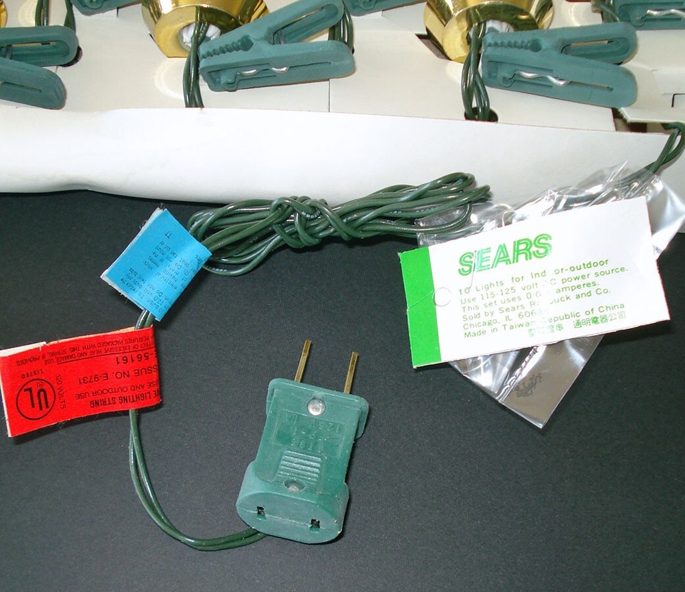 Box Sears Christmas Candles Light String Set Unused