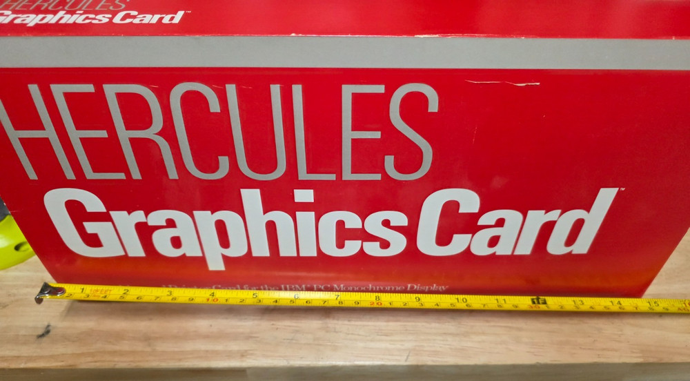 BOX ONLY- Hercules Graphics Card Graphics & Printer for IBM Monochrome display