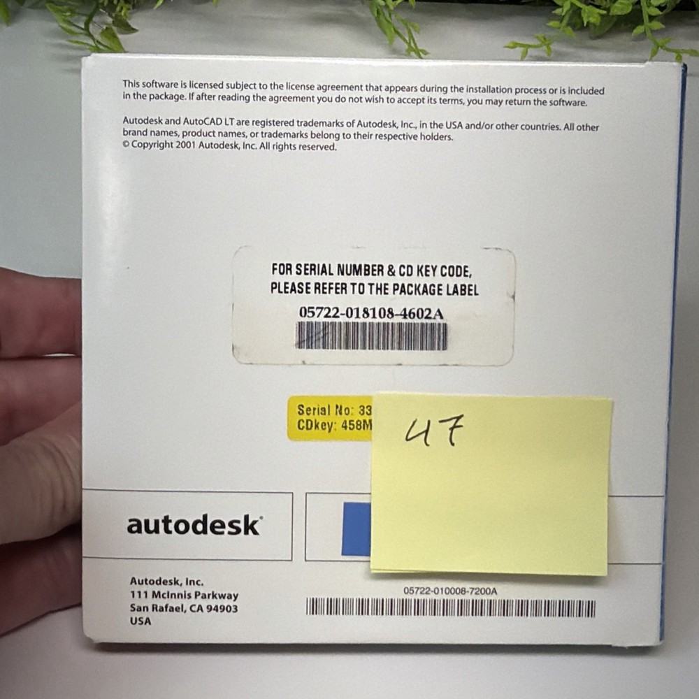 Autocad LT 2002 Autodesk Software with Serial Key/Learning Assistance