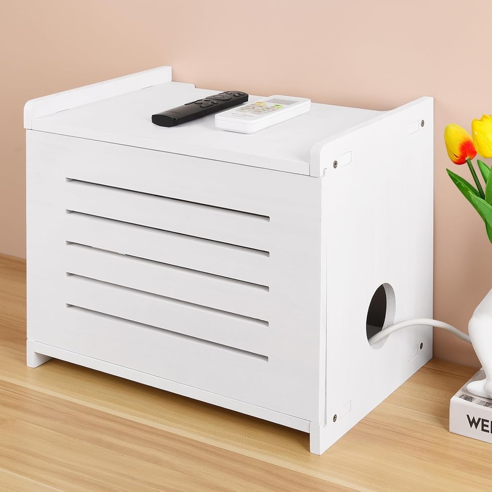 White Router Shelf Projector Shelf Projector Stand Router Storage Box Modem