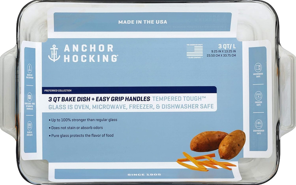 Bake Dish, 3 Quart, Clear