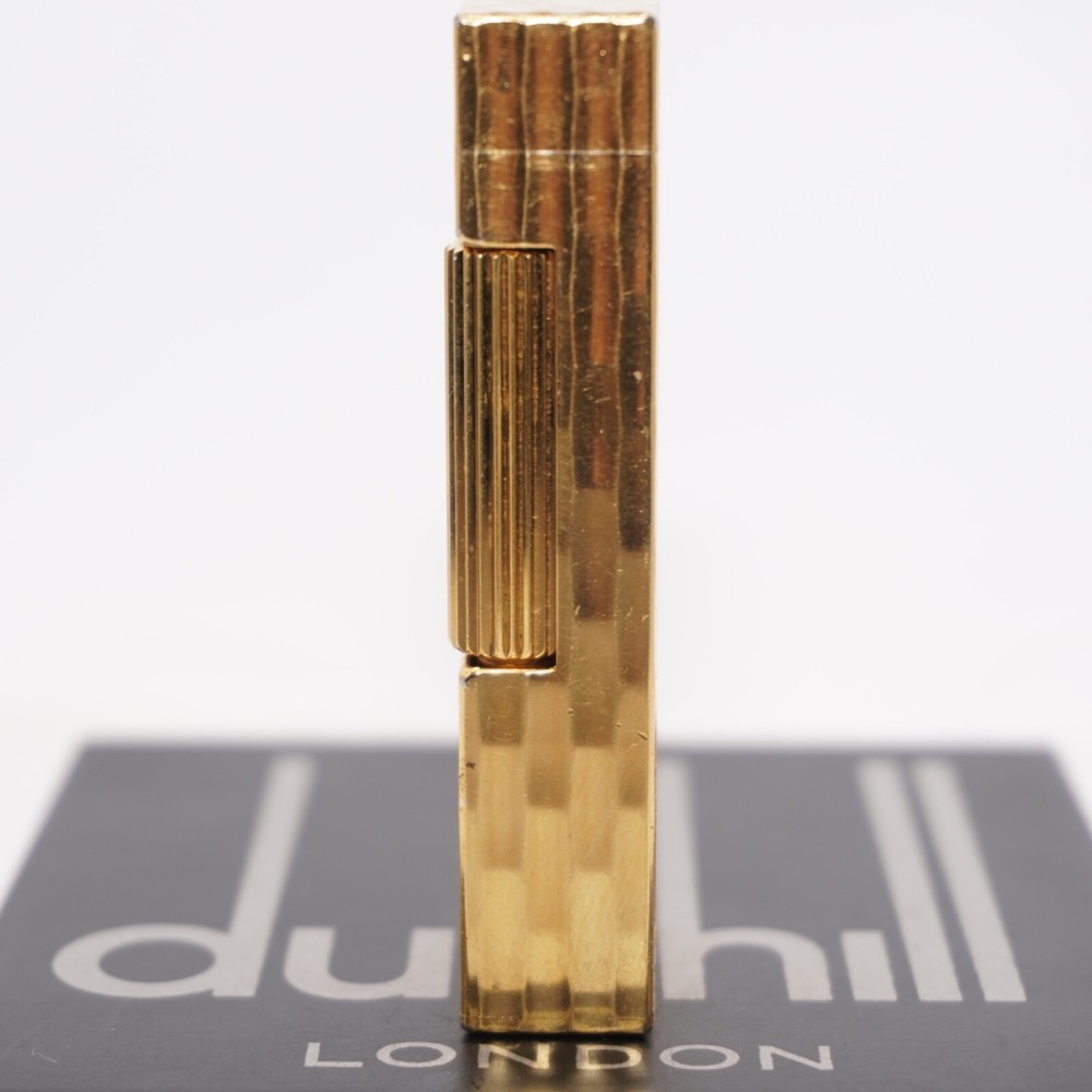 Dunhill Lighter Gold Bambo Pattern-Ultrasonically Cleaned_Working