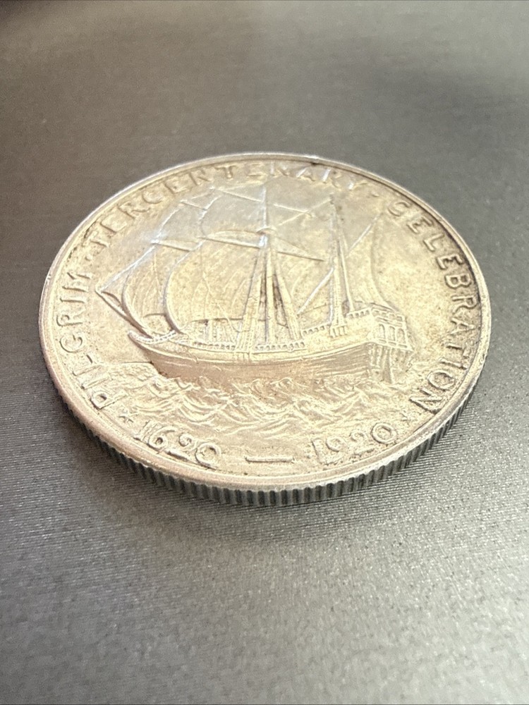 1920 Pilgrim Silver 50C Commemorative Half Dollar