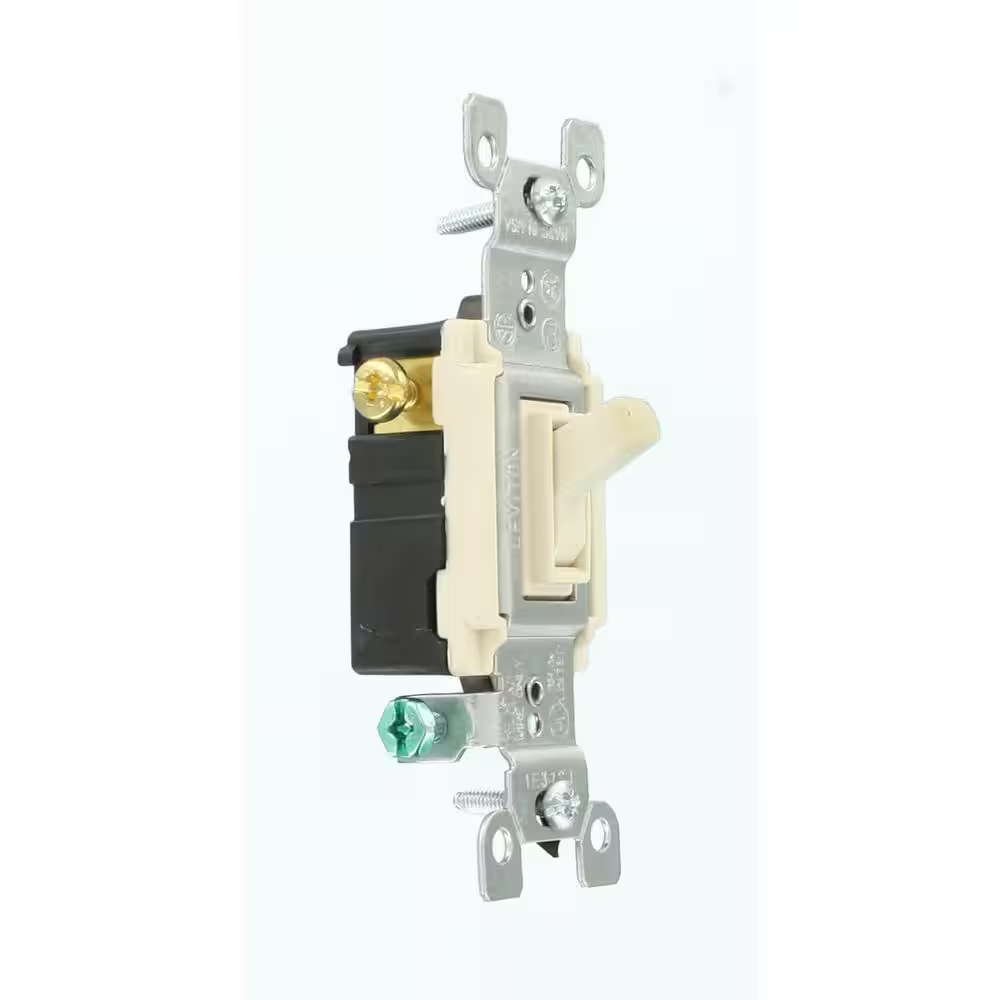15 Amp 3-Way Toggle Switch Light Almond