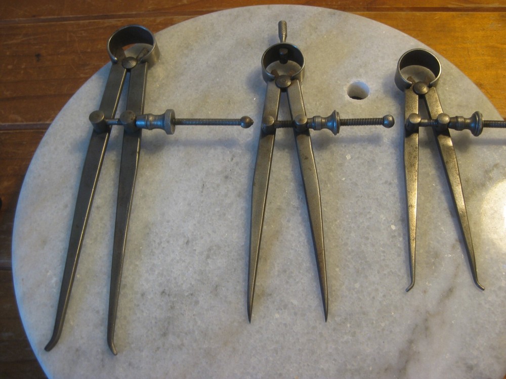 3 x Vintage Inside Spring Calipers (Moore & Wright England/ Samson Tool Mfg USA)