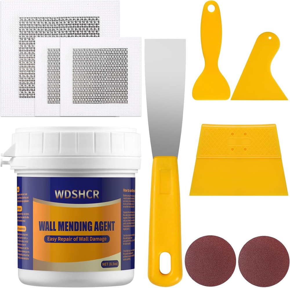 Drywall Repair Kit with Putty & Scraper | 8.5oz Wall Hole Patch Spackle Paste