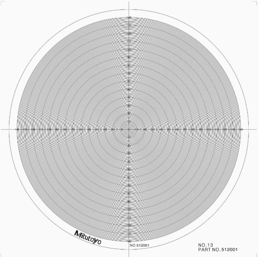 Optical Comparator Chart For Profile Projector Overlay Chart 512001 NO.13