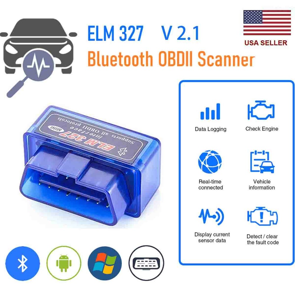ELM327 Bluetooth OBD2 Scanner Code Reader Auto Read Tool For Android & iOS