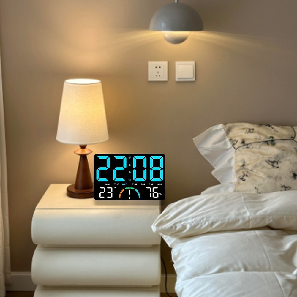 LED Digital Clock Home Decoration Comfort Level Indicator Convenient Display