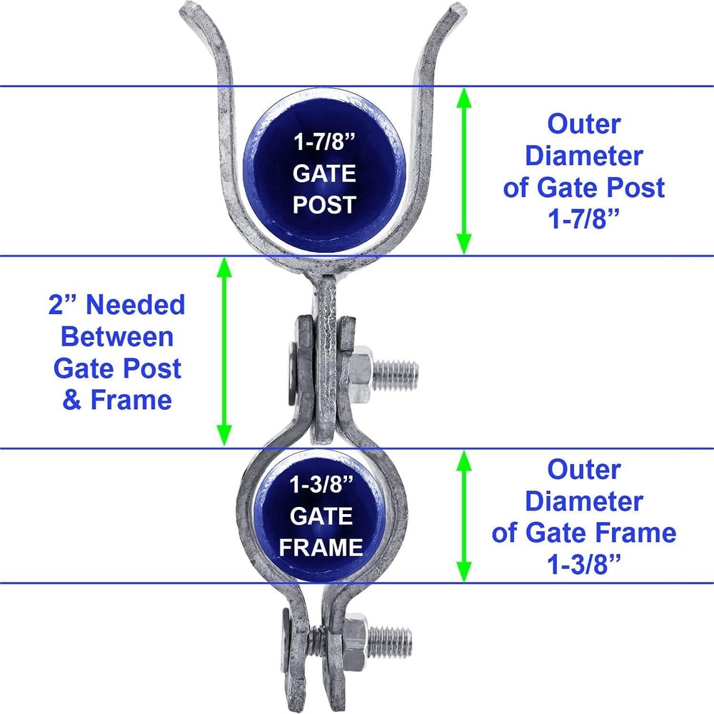 Galvanized Chain Link Fence Gate Fork Latch with Padlock Hole