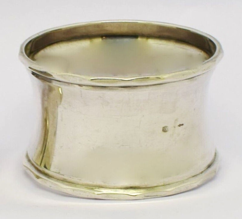 Antique Dutch Sterling Silver Napkin Ring "ES" initials engraving