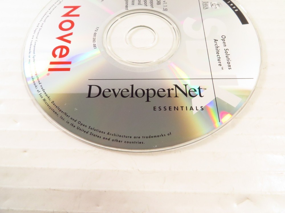 Novell DeveloperNet Essentials 1998 CD Disc: Java-Runtime, Java Corba ORB, More