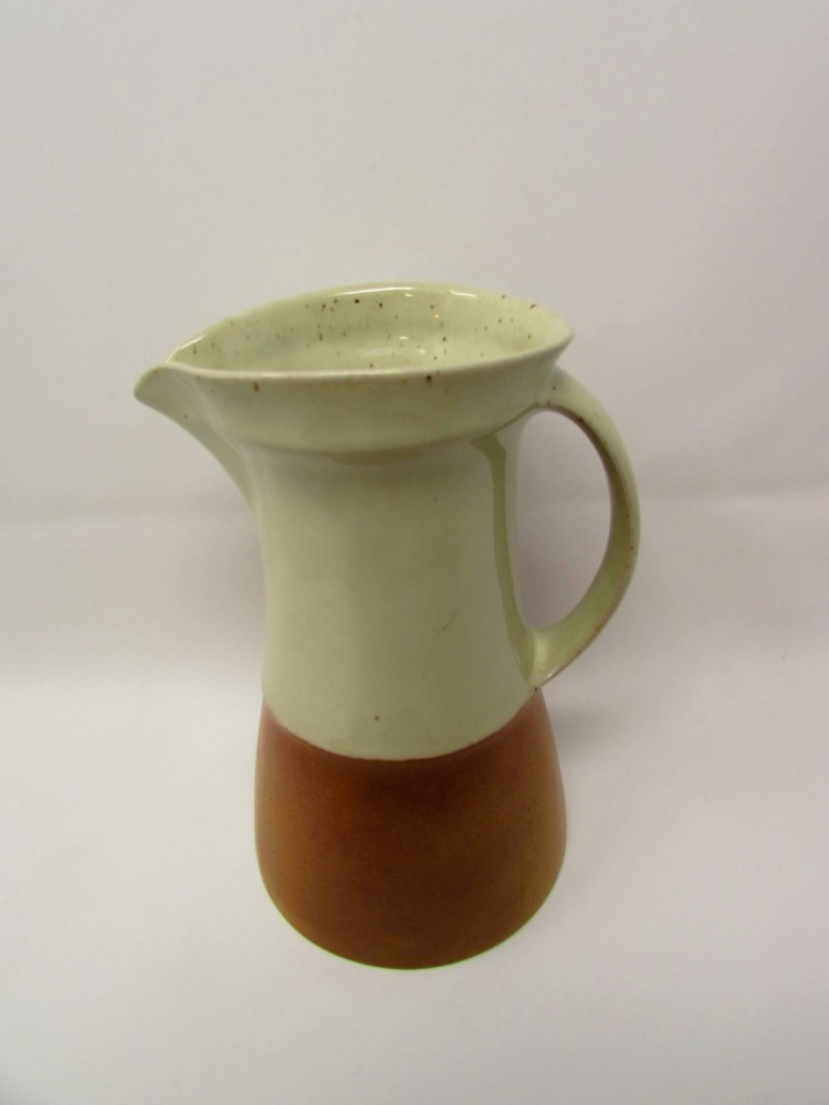 Off White by Sial Pitcher Brown Speckled Cream Rust Body