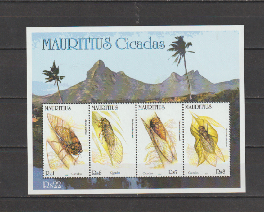 Mauritius 2002 Cicadas Insects M/Sheet MNH