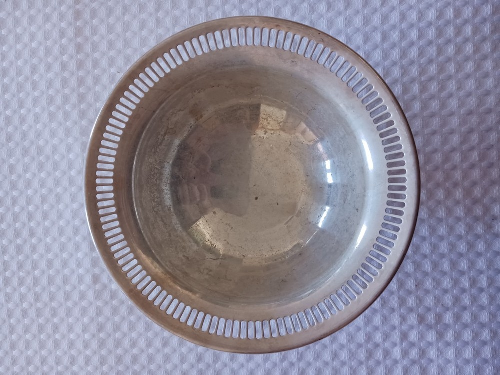 ELDON Round Silver Plate Compote Dish 5x2 inches