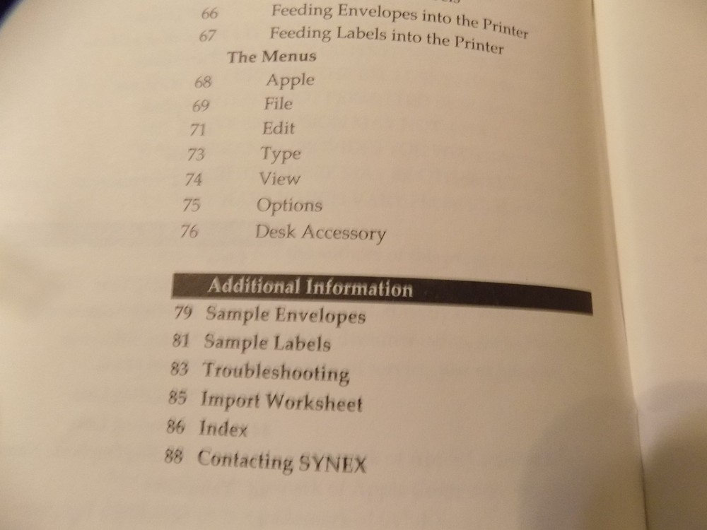 Vintage Synex Mac Envelope For Mac Version 5.1, NICE