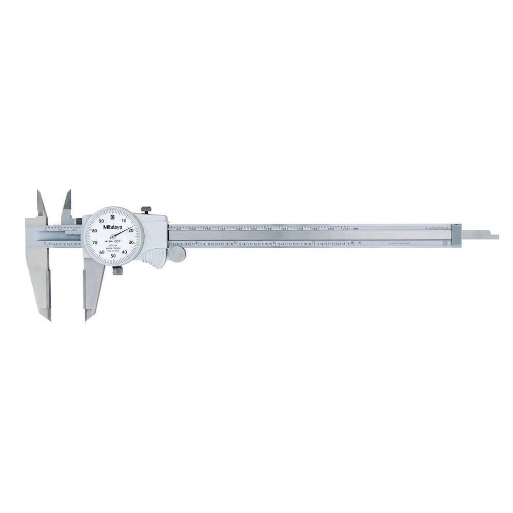 Mitutoyo 505-739 Dial Caliper, 0-8" Range, .001" Resolution