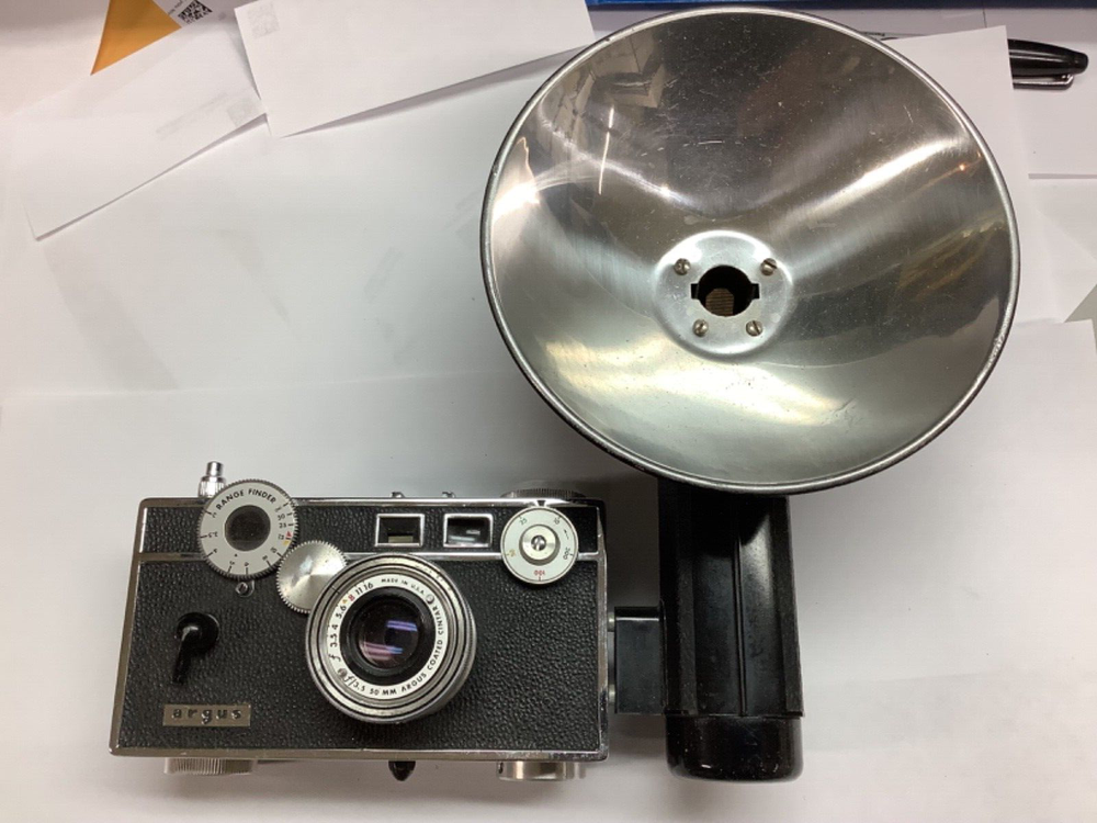 Vintage Argus C3 "Brick" And Flash
