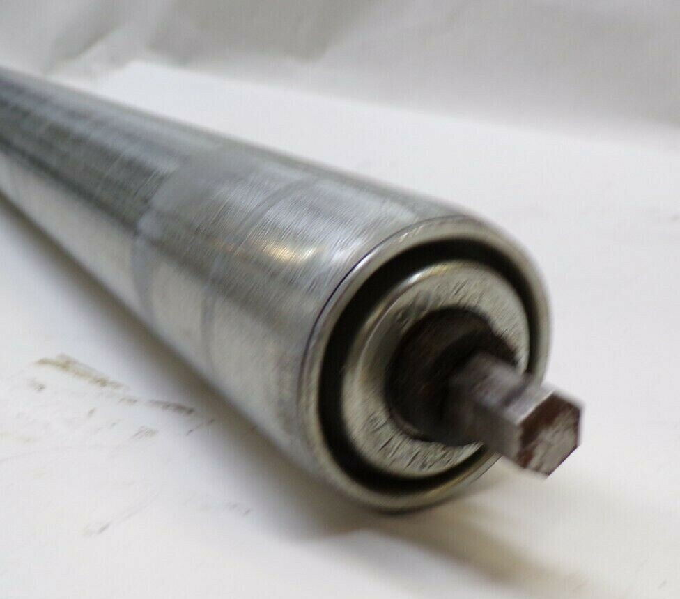 UNKNOWN BRAND CONVEYOR ROLLER, 21-1/2" BETWEEN FRAME, 1.9" DIAMETER, 3/8" HEX