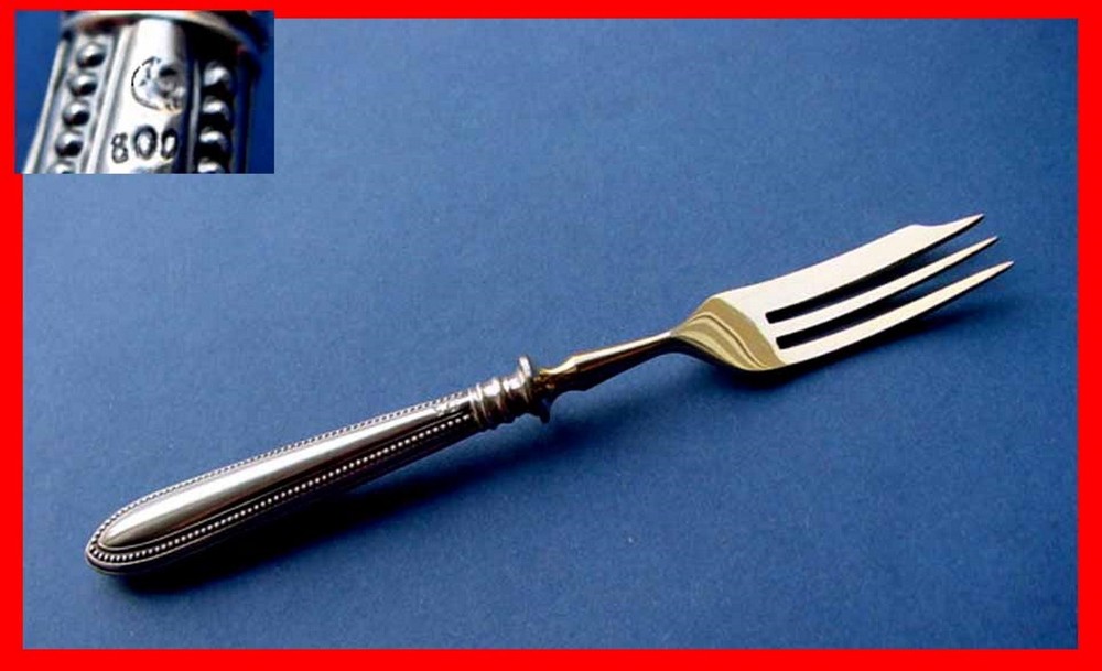 1. Fork/ Cake Fork, 800 Silver, 19th Century C204